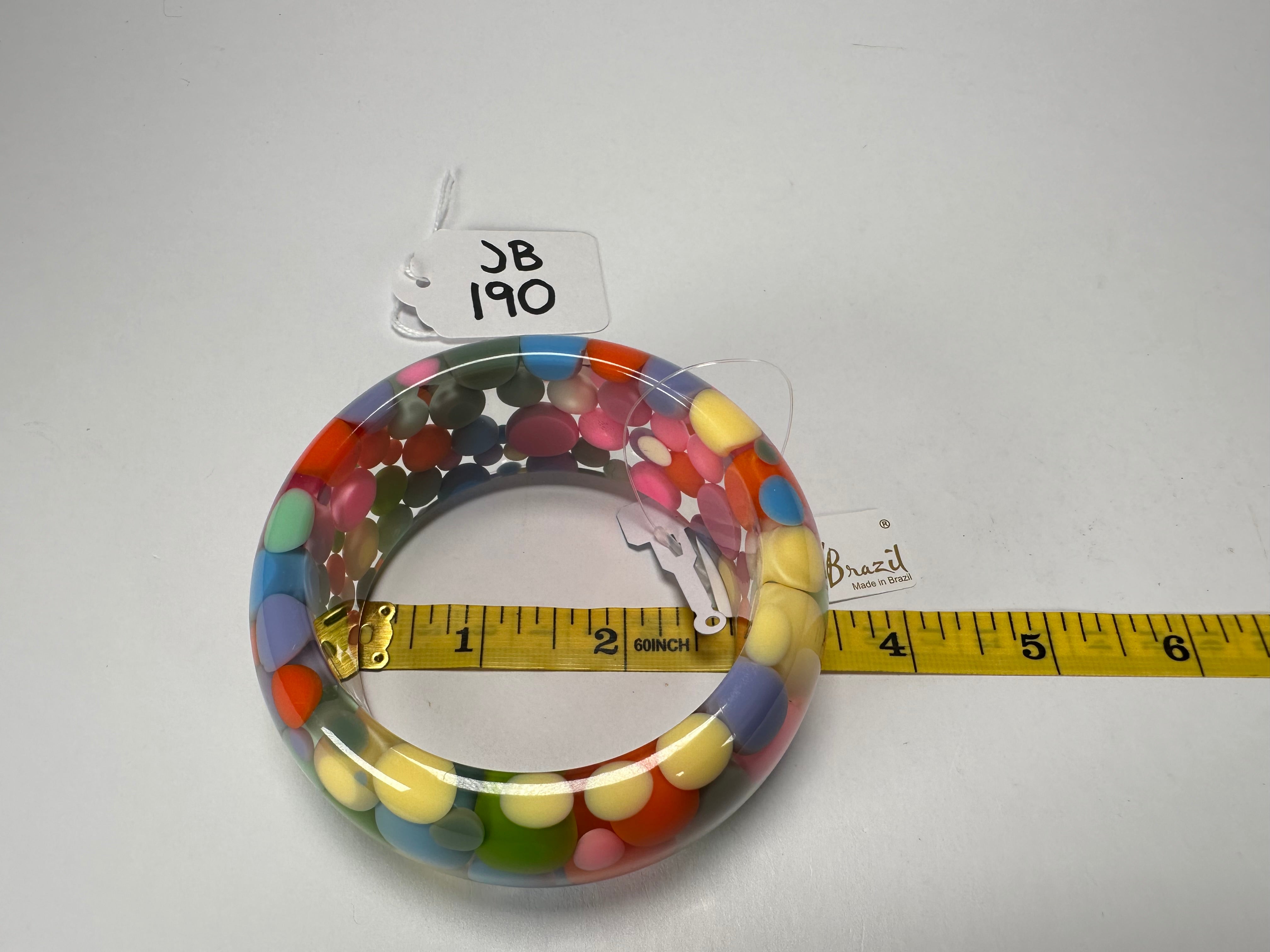 Jackie Brazil "Petit Balls" Spring Spots Solid Round Resin 3.4cm Bangle ( B2520 )