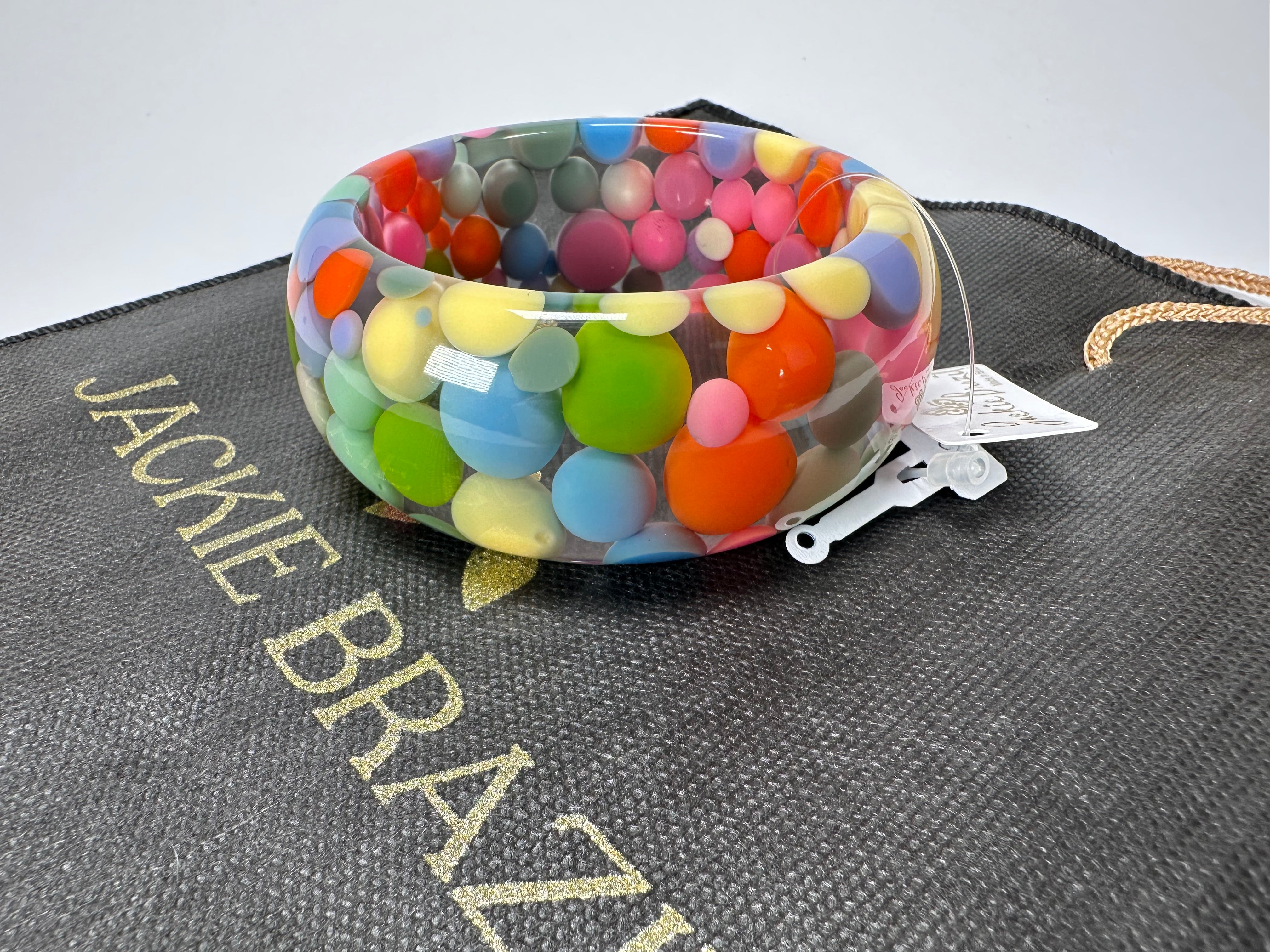 Jackie Brazil "Petit Balls" Spring Spots Solid Round Resin 3.4cm Bangle ( B2520 )