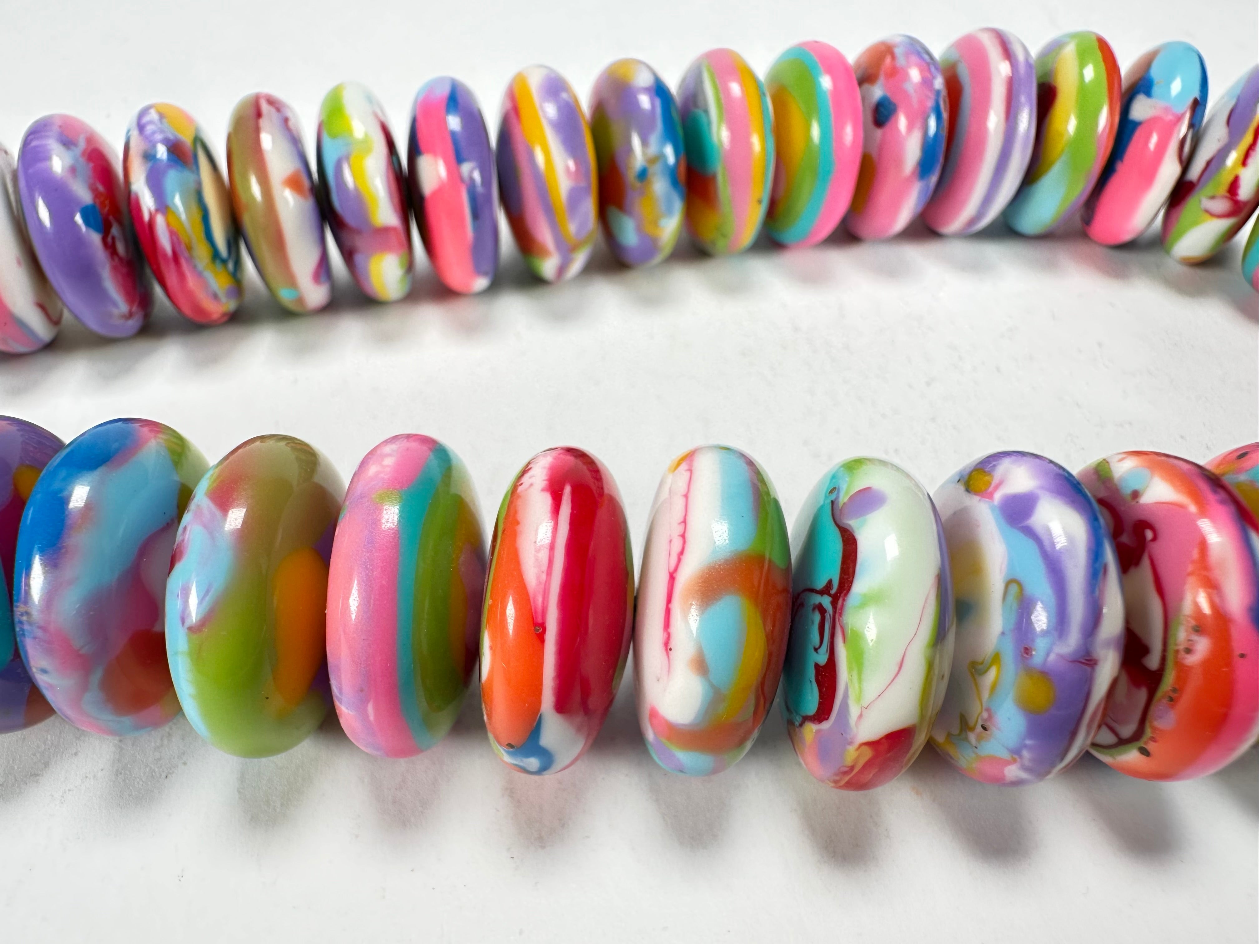 Jackie Brazil "Ana" Kandinsky Resin Wheels 50cm Necklace ( N0042 )