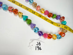 Jackie Brazil "Camille" Transparent Carnaval Mix Small Stones 110cm Necklace ( N0078 )