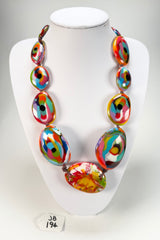 Jackie Brazil "Kandinsky" Long Flat Riverstones 65cm Necklace ( N3700 )