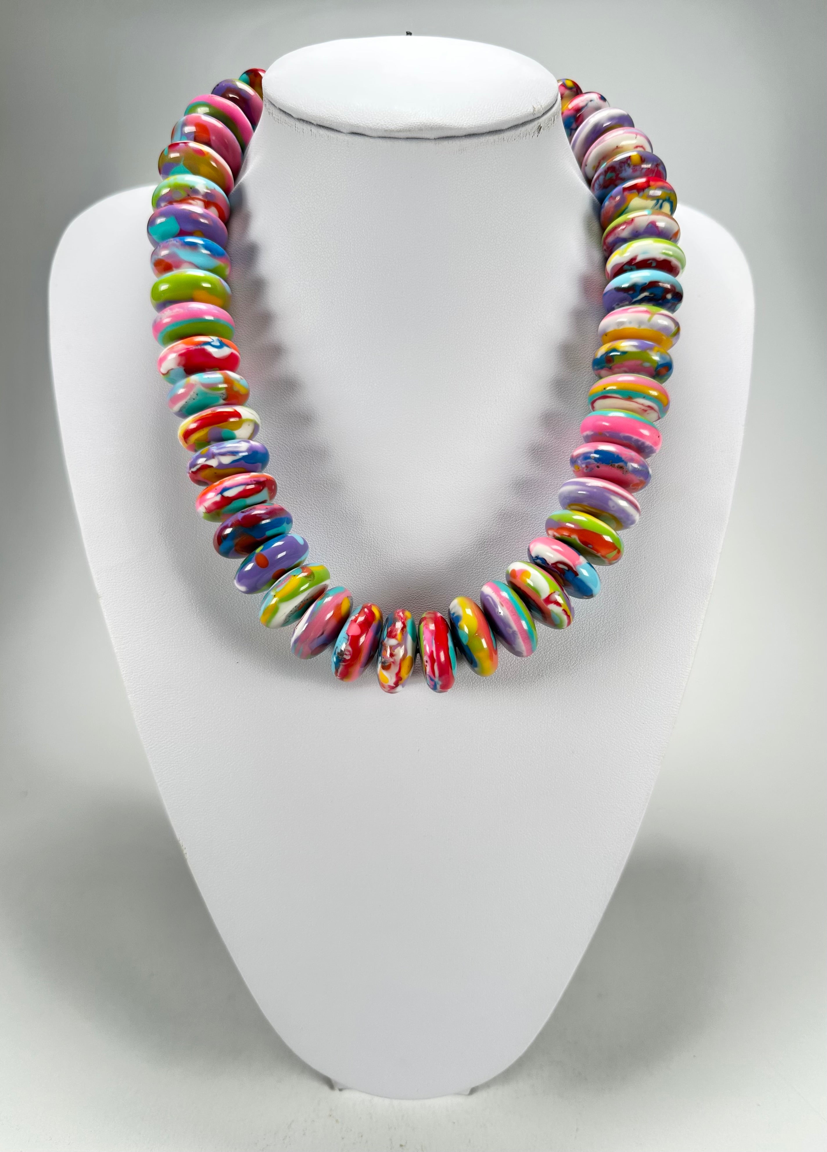 Jackie Brazil "Ana" Kandinsky Resin Wheels 50cm Necklace ( N0042 )