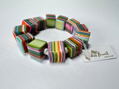 Jackie Brazil "POP" Liquorice Spring Mix Small Cubes Bracelet ( B0224 )