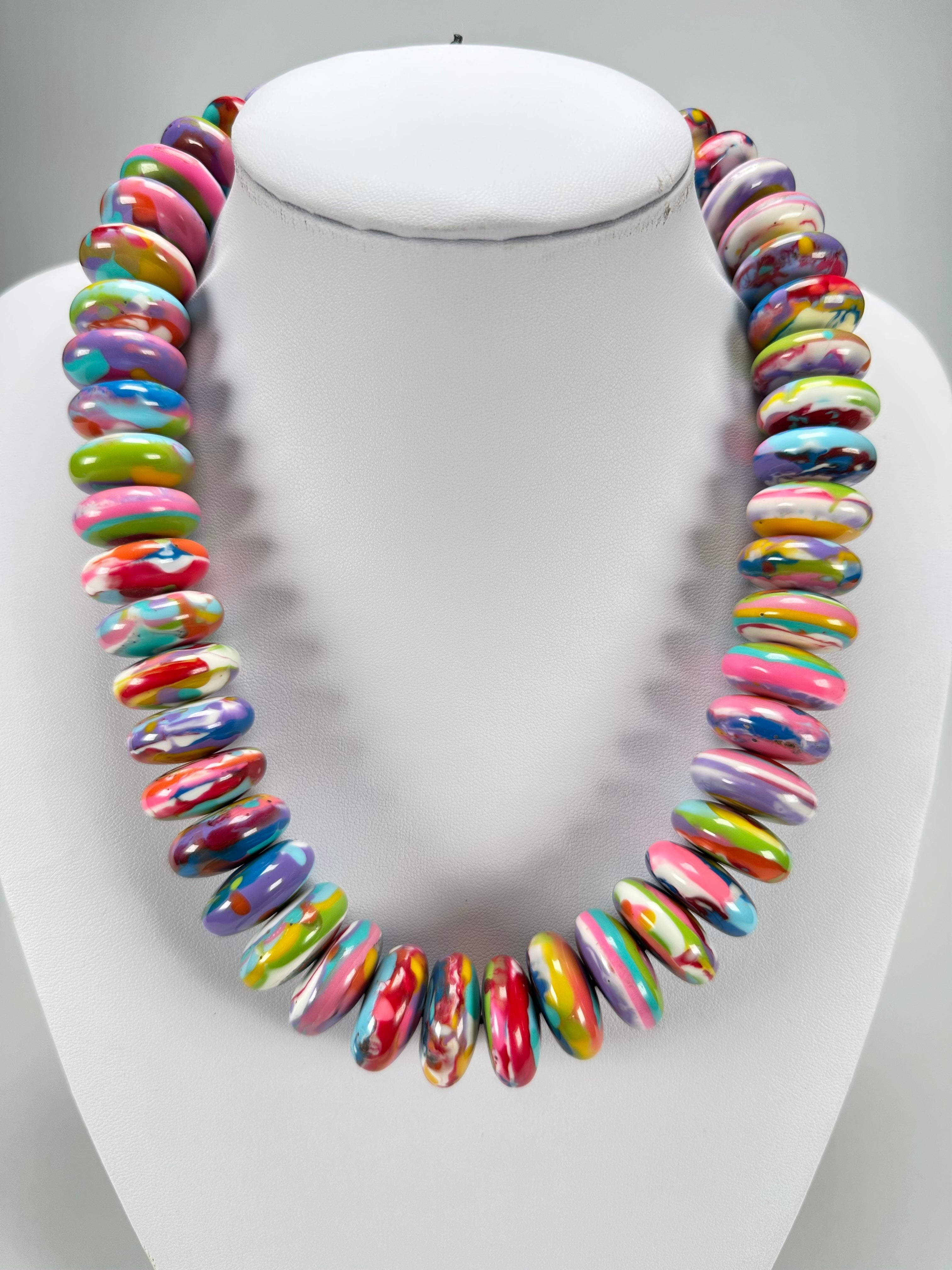 Jackie Brazil "Ana" Kandinsky Resin Wheels 50cm Necklace ( N0042 )