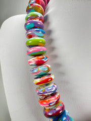 Jackie Brazil "Ana" Kandinsky Resin Wheels 50cm Necklace ( N0042 )