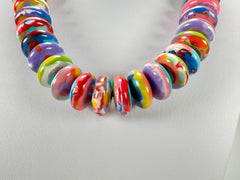 Jackie Brazil "Ana" Kandinsky Resin Wheels 50cm Necklace ( N0042 )