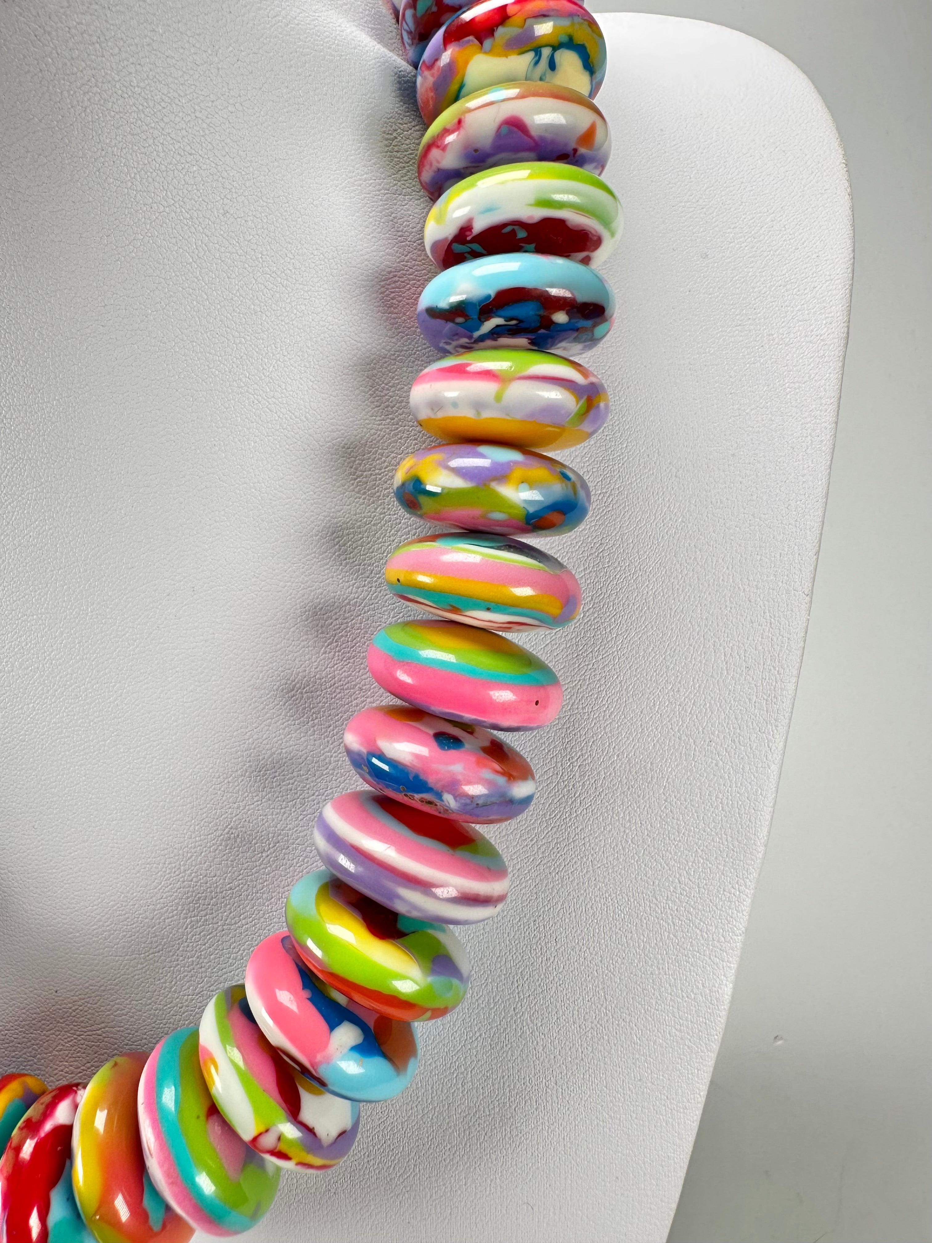 Jackie Brazil "Ana" Kandinsky Resin Wheels 50cm Necklace ( N0042 )