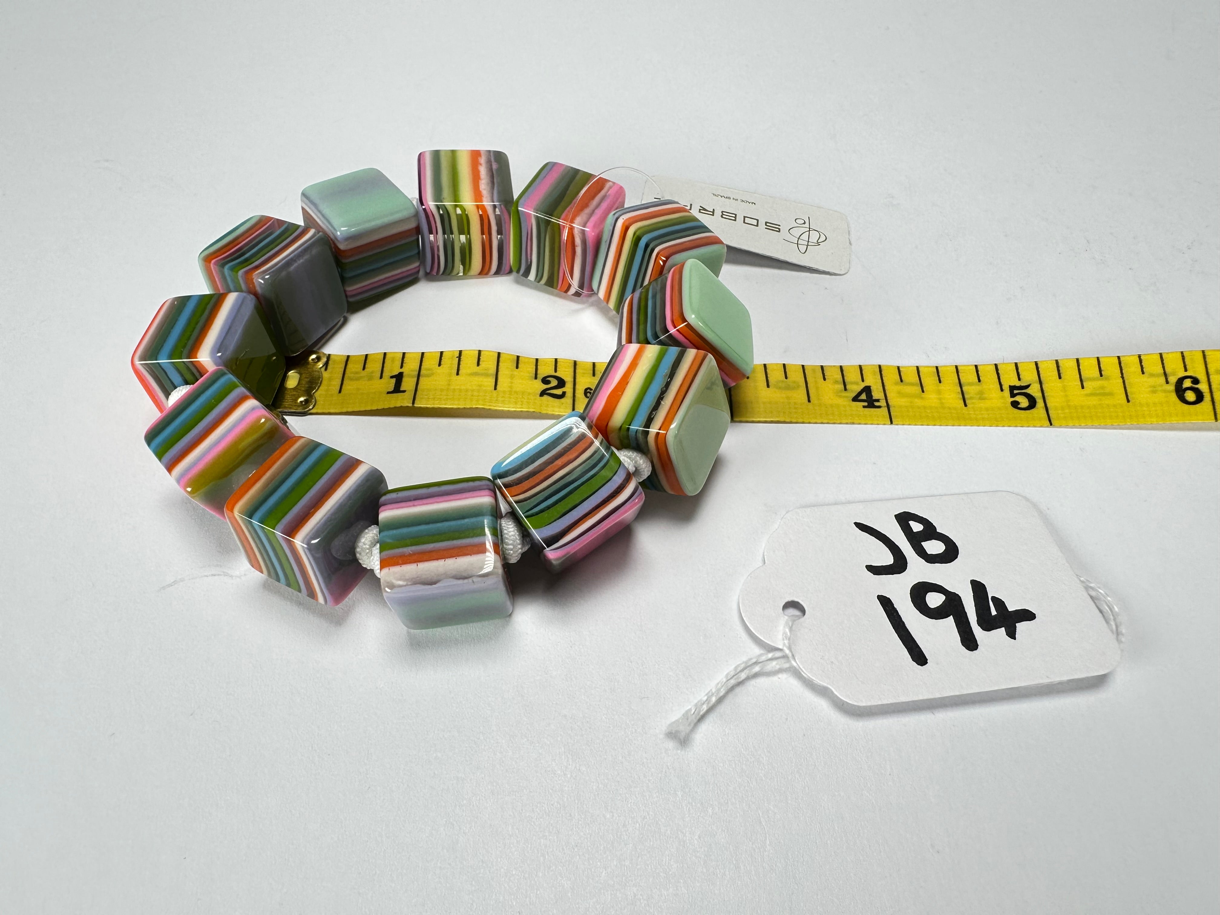 Jackie Brazil "POP" Liquorice Spring Mix Small Cubes Bracelet ( B0224 )