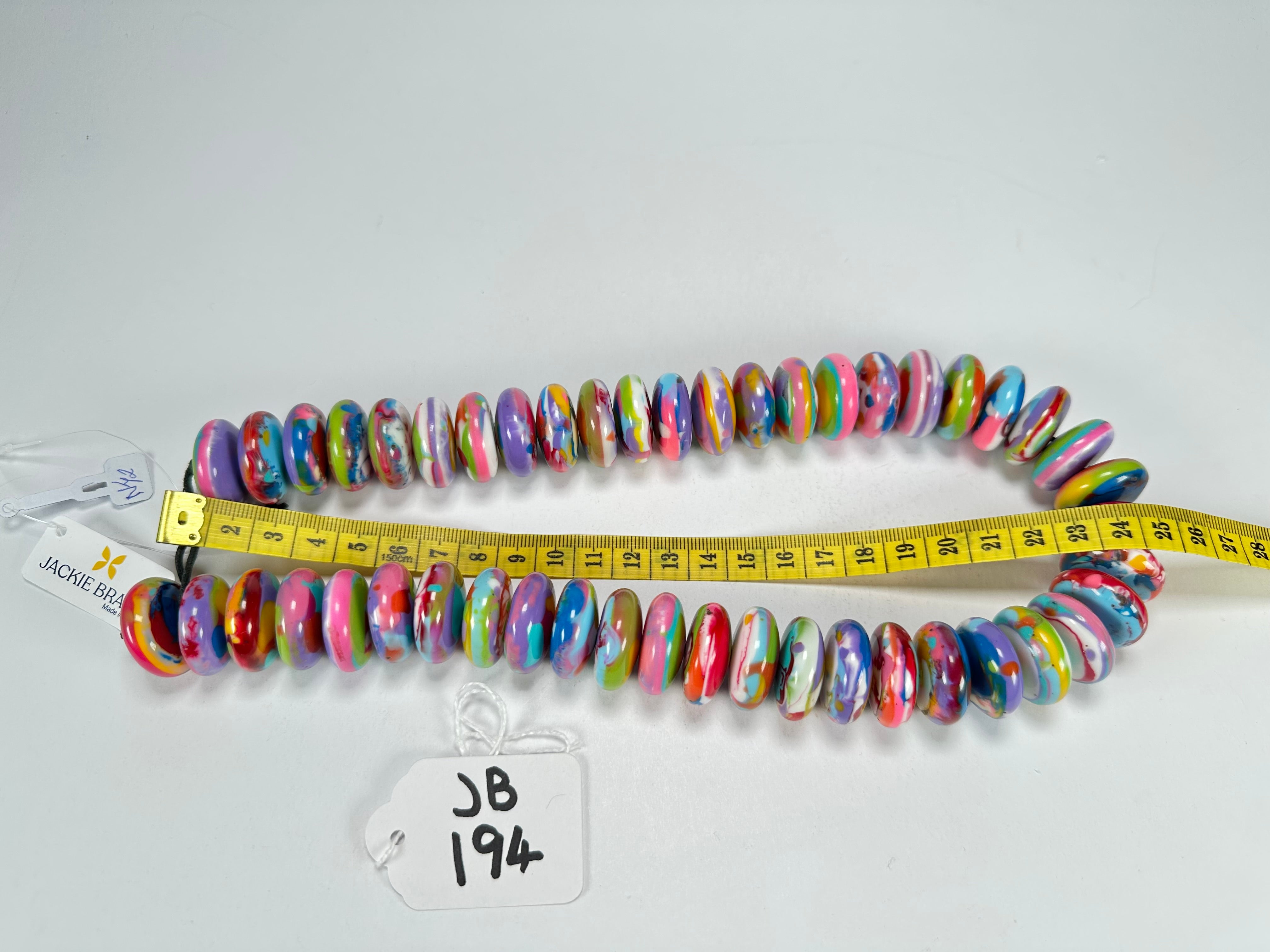 Jackie Brazil "Ana" Kandinsky Resin Wheels 50cm Necklace ( N0042 )