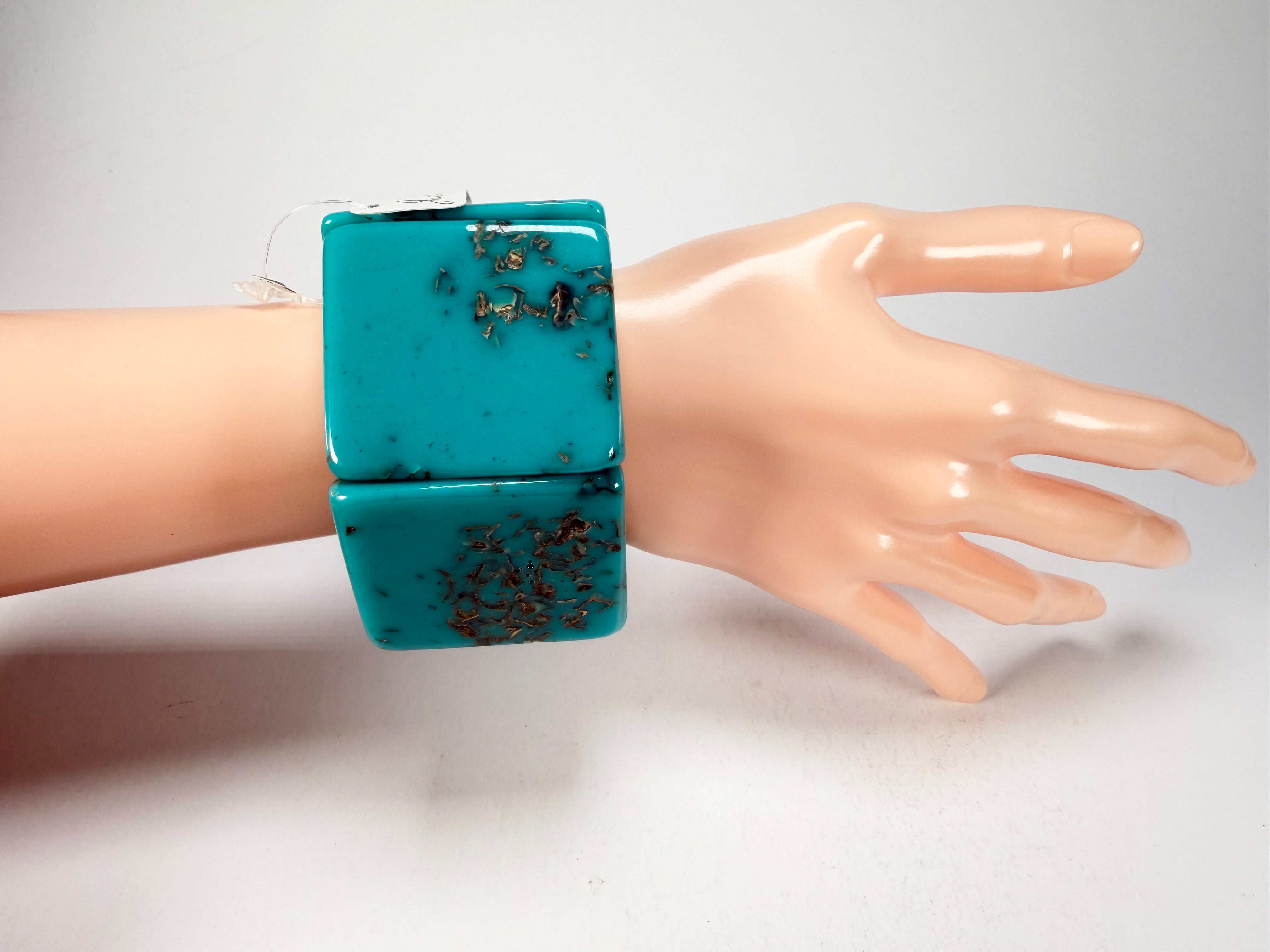 Jackie Brazil "Sabrina" Turquoise Elasticated Bracelet ( B0225 )