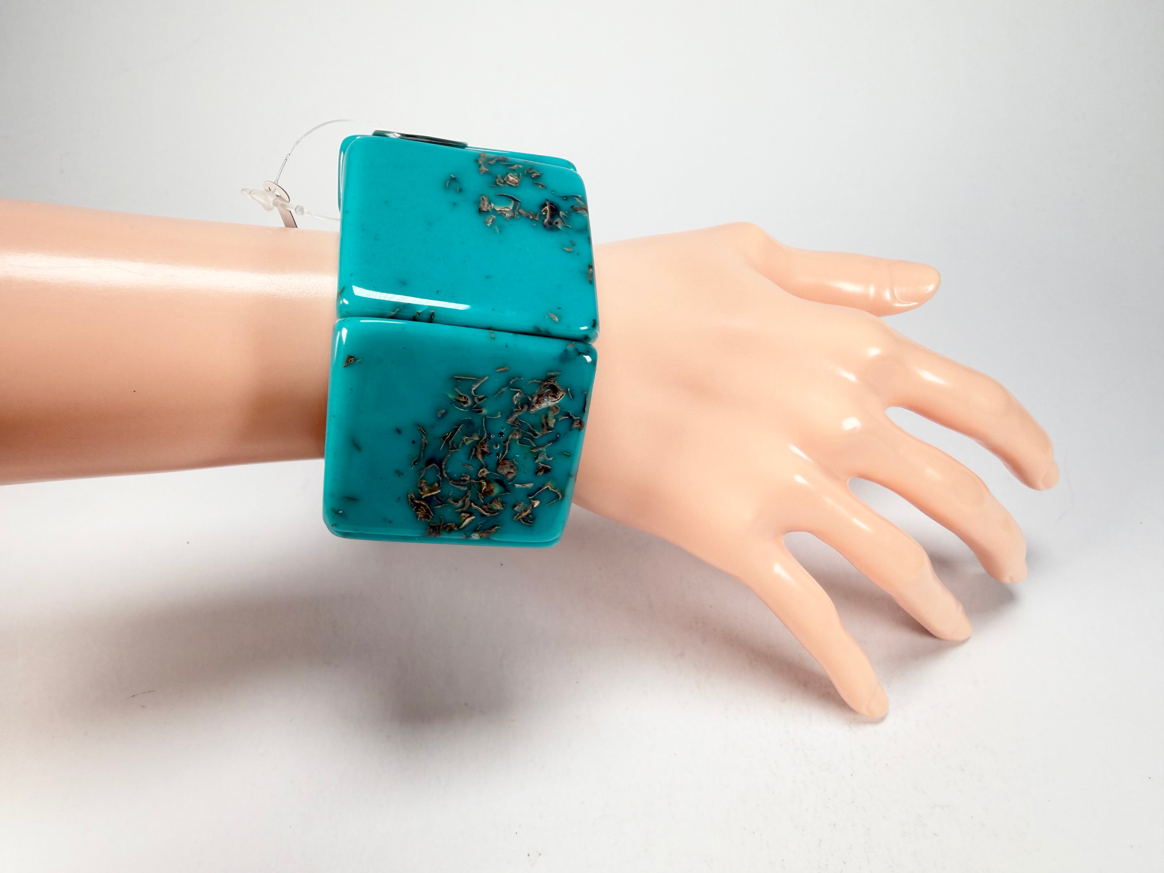Jackie Brazil "Sabrina" Turquoise Elasticated Bracelet ( B0225 )
