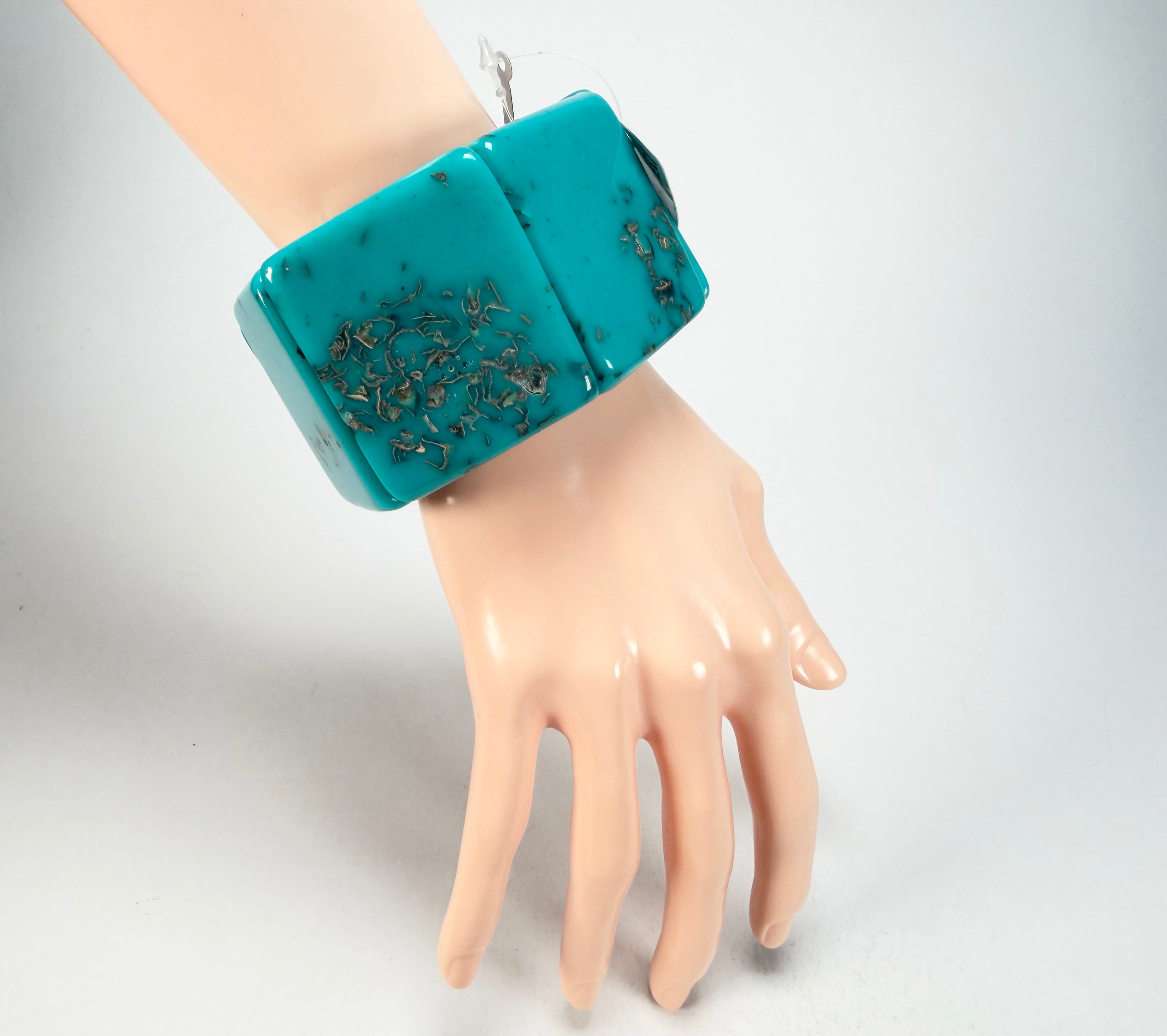 Jackie Brazil "Sabrina" Turquoise Elasticated Bracelet ( B0225 )