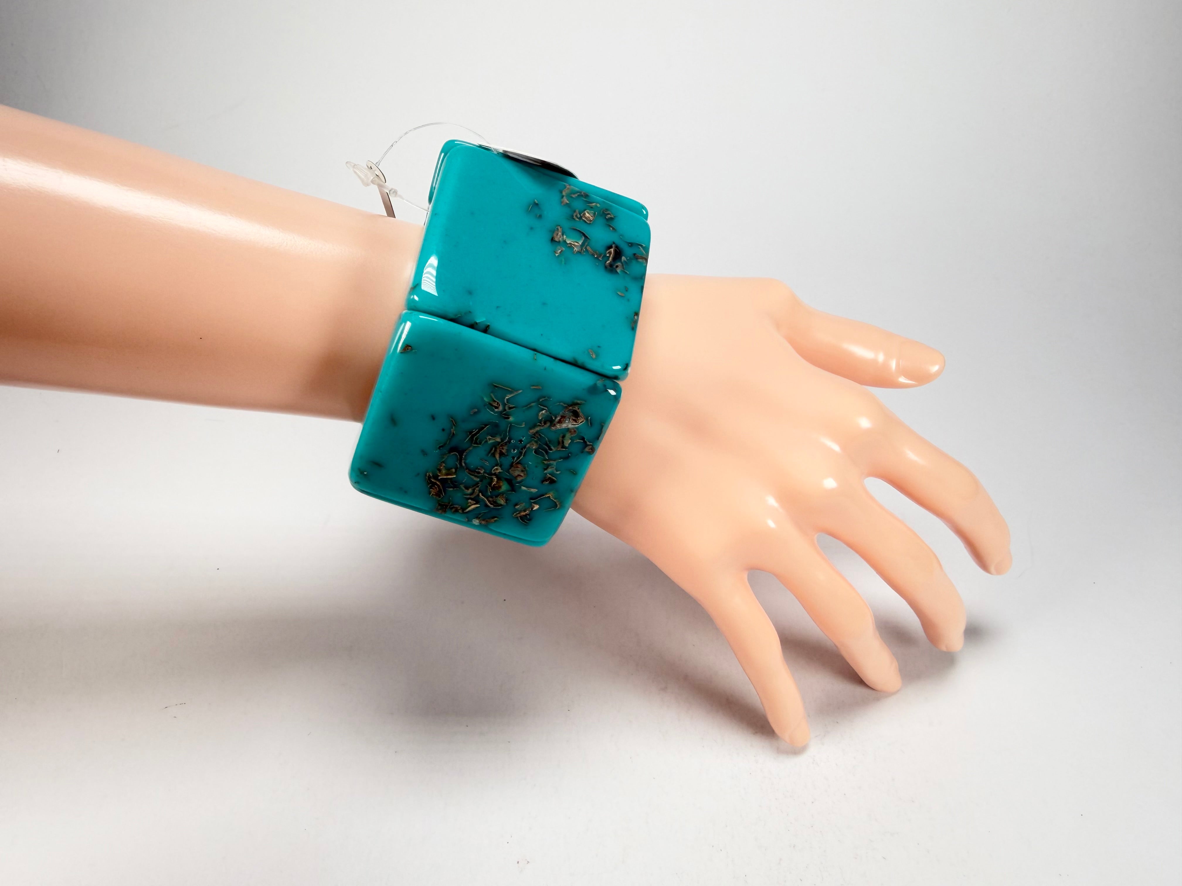 Jackie Brazil "Sabrina" Turquoise Elasticated Bracelet ( B0225 )