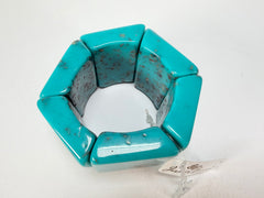 Jackie Brazil "Sabrina" Turquoise Elasticated Bracelet ( B0225 )