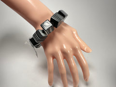 Jackie Brazil "POP" Liquorice Black & White Small Cubes Bracelet ( B0224 )