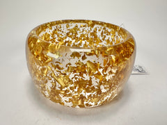 Jackie Brazil "Carmen" Gold Flakes 5cm Resin Bangle ( B2500 )