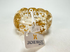 Jackie Brazil "Maria" Gold Flakes Elasticated Bracelet ( B0217 )