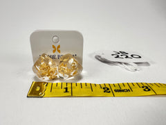 Jackie Brazil "Camille" Gold Flakes Abstract Resin Earrings ( E1053 )
