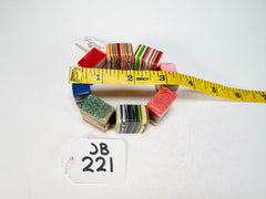 Jackie Brazil "Gala" Liquorice Half Rectangles On Elastic Spring Mix Bracelet ( B0778 )