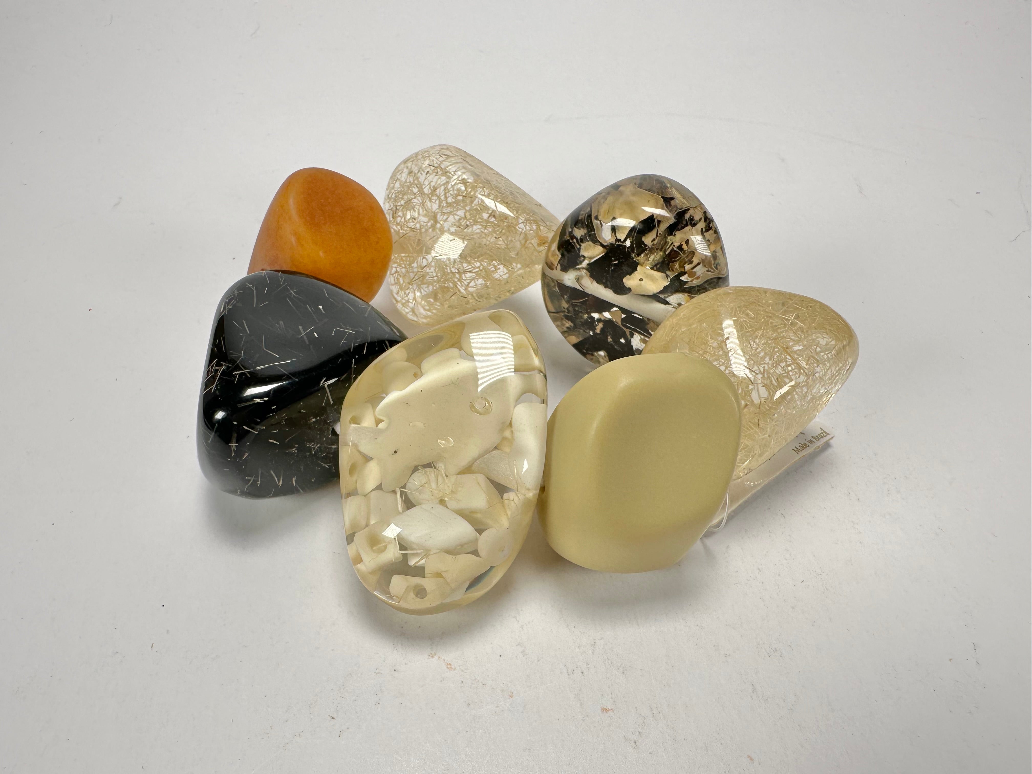 Jackie Brazil "Cusco" Seasons Mix Large Stones Elasticated Bracelet ( B1350 )