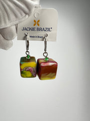 Jackie Brazil "Liquorice Cube" Kandinsky Allsorts Resin Earrings ( E0126 )