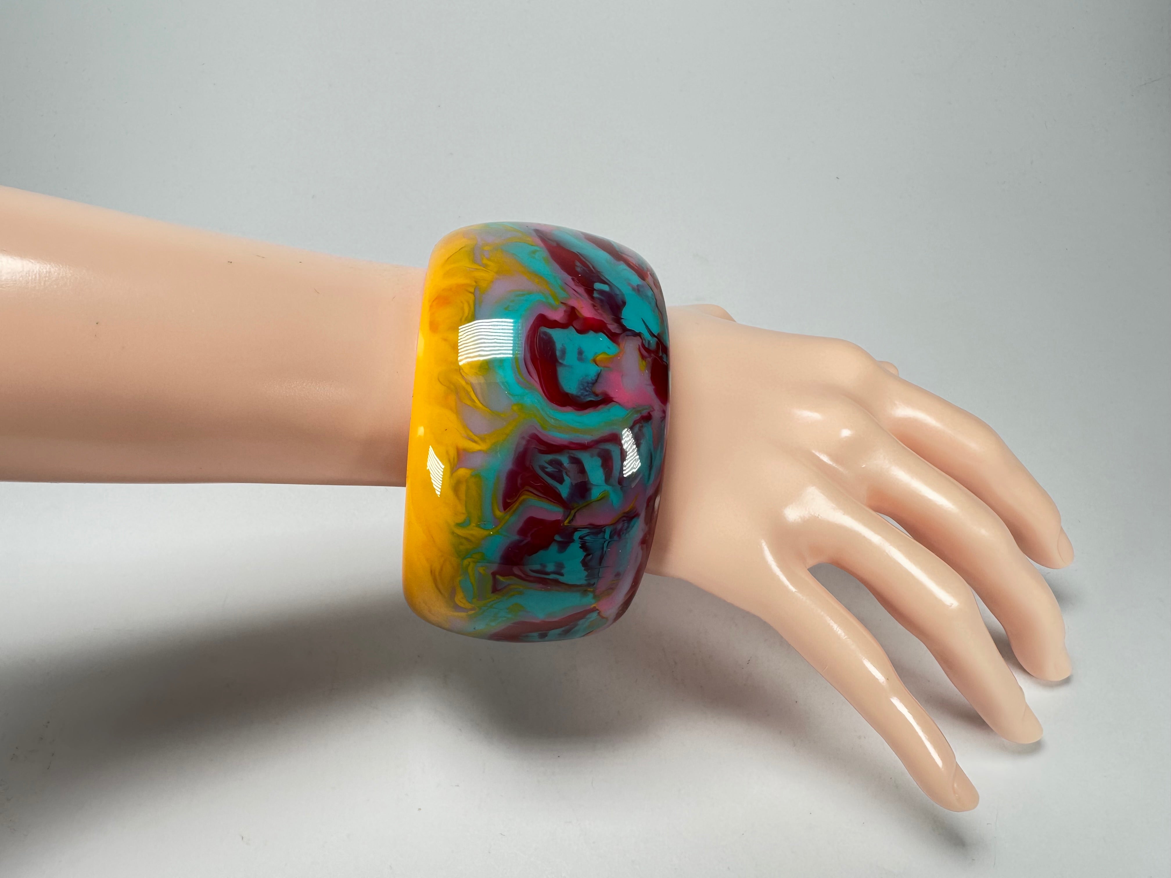 Jackie Brazil "Carmen" Kandinsky 5cm Resin Bangle ( B2500 )