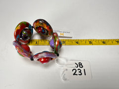 Jackie Brazil "Saturn" Kandinsky Disc & Ball Elastic Bracelet ( B0052 )