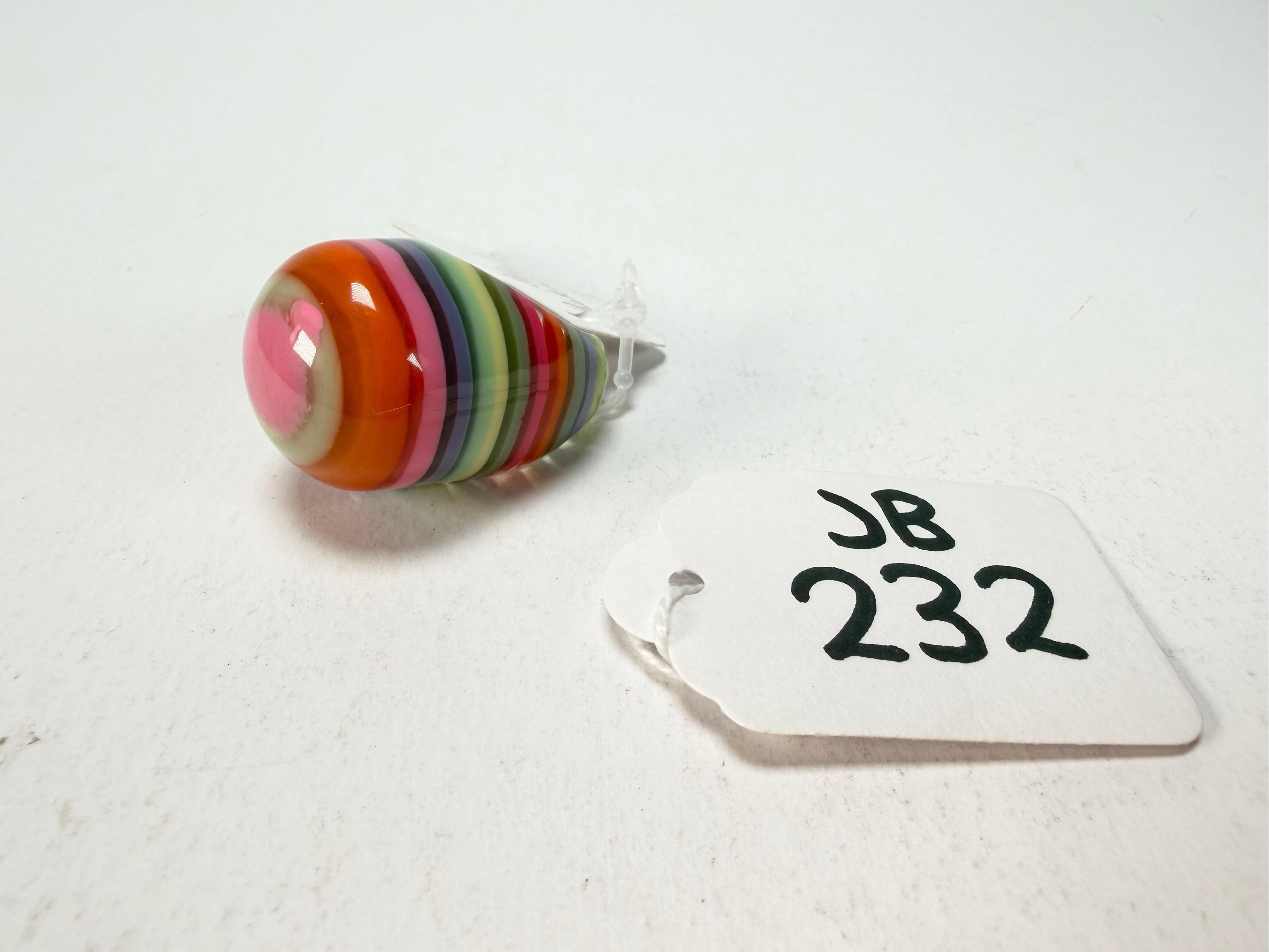 Jackie Brazil "Cat Eye" Liquorice Spring Mix Large Domed Resin Ring ( R1159 ) UK P / USA 8