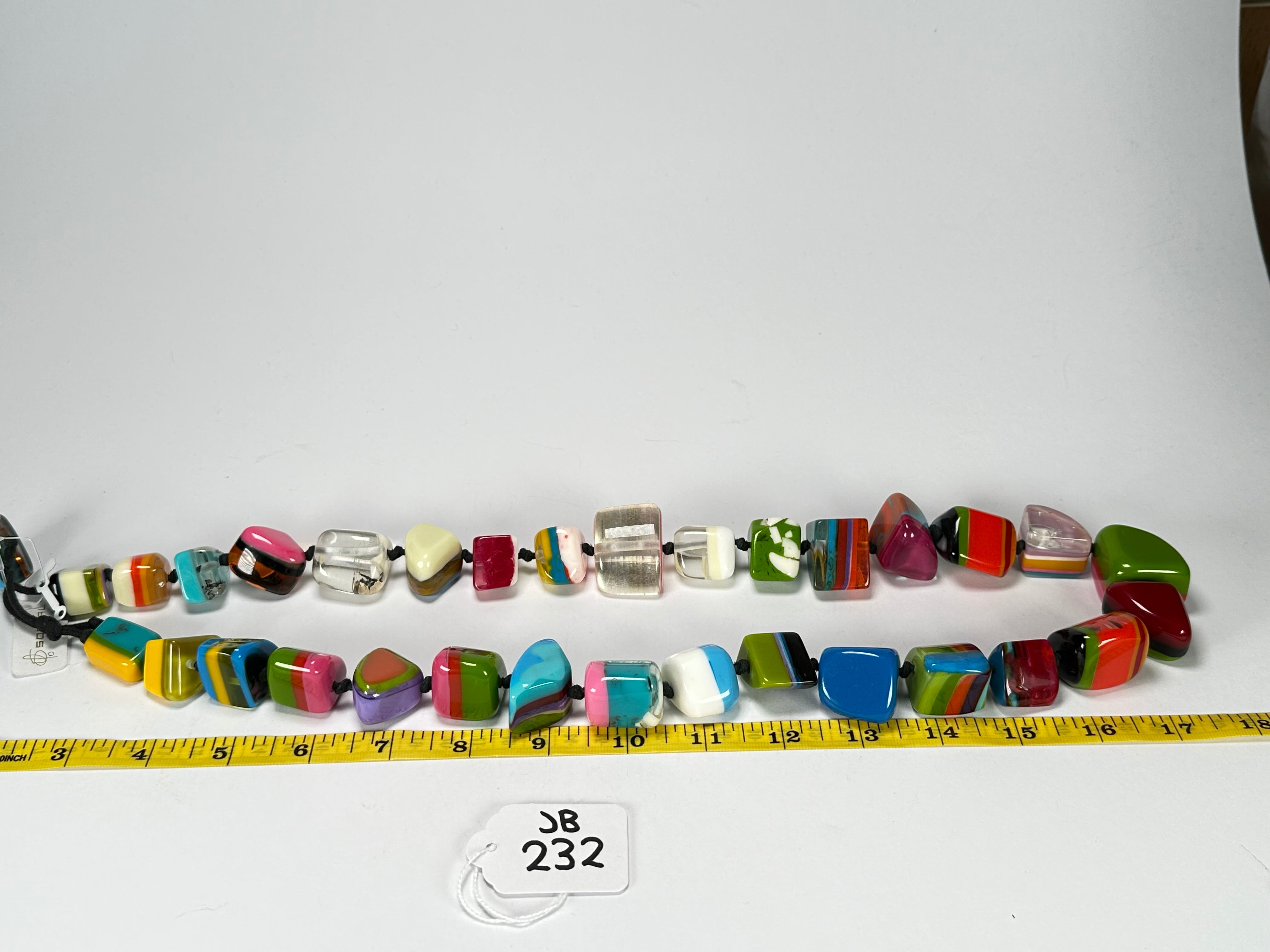 Jackie Brazil "Mix Colours" Large Stones Long 75cm Resin Necklace ( N0425 )