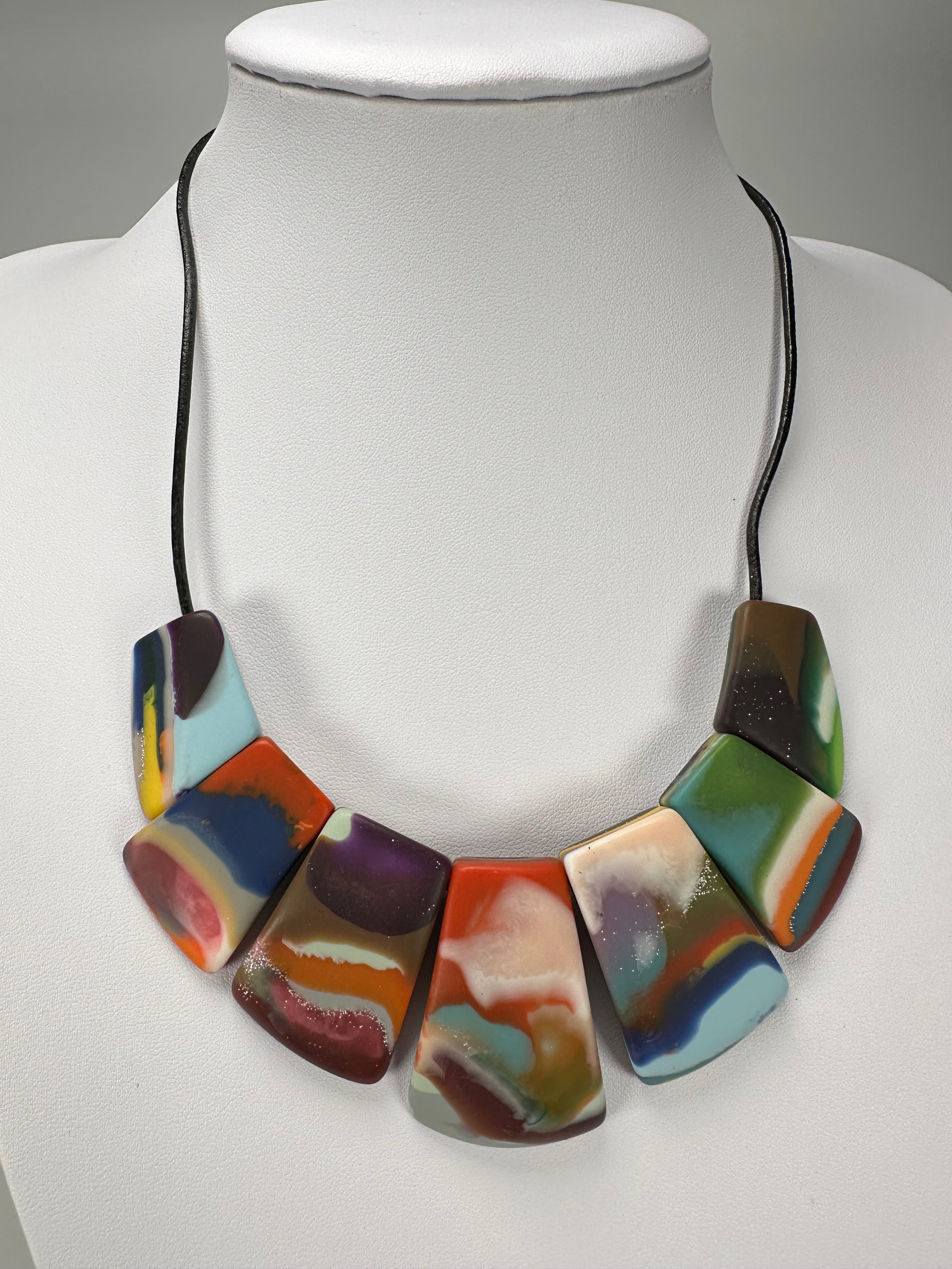 Jackie Brazil "Amazon" 7 Piece Choker Necklace ( N2794 )