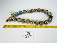 Jackie Brazil "Cat Eyes" Winter Mix Liquorice Balls Resin Necklace 50cm ( N0894 )