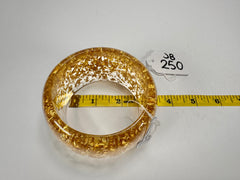 Jackie Brazil "Carmen" Gold Flakes 5cm Resin Bangle ( B2500 )