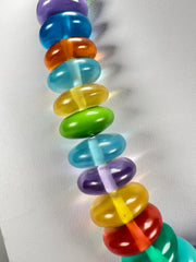 Jackie Brazil "Ana" Transparent Summer Mix Resin Wheels 50cm Necklace ( N0042 )