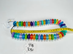 Jackie Brazil "Ana" Transparent Summer Mix Resin Wheels 50cm Necklace ( N0042 )