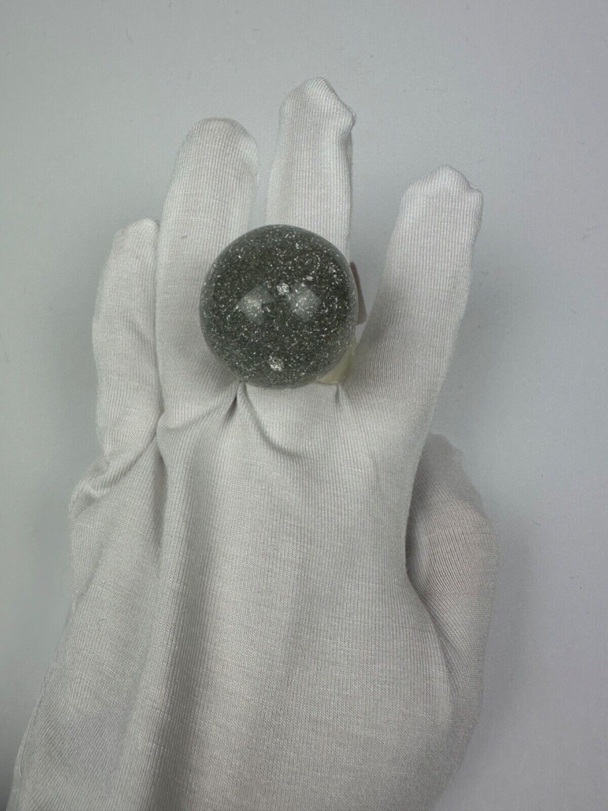 Jackie Brazil "Splendour" Large Ball Silver Flakes Ring ( R2500 ) Size UK - N / US-7