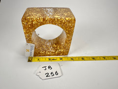 Jackie Brazil "Solid Square" Gold Flakes 5cm Bangle ( B2100 )