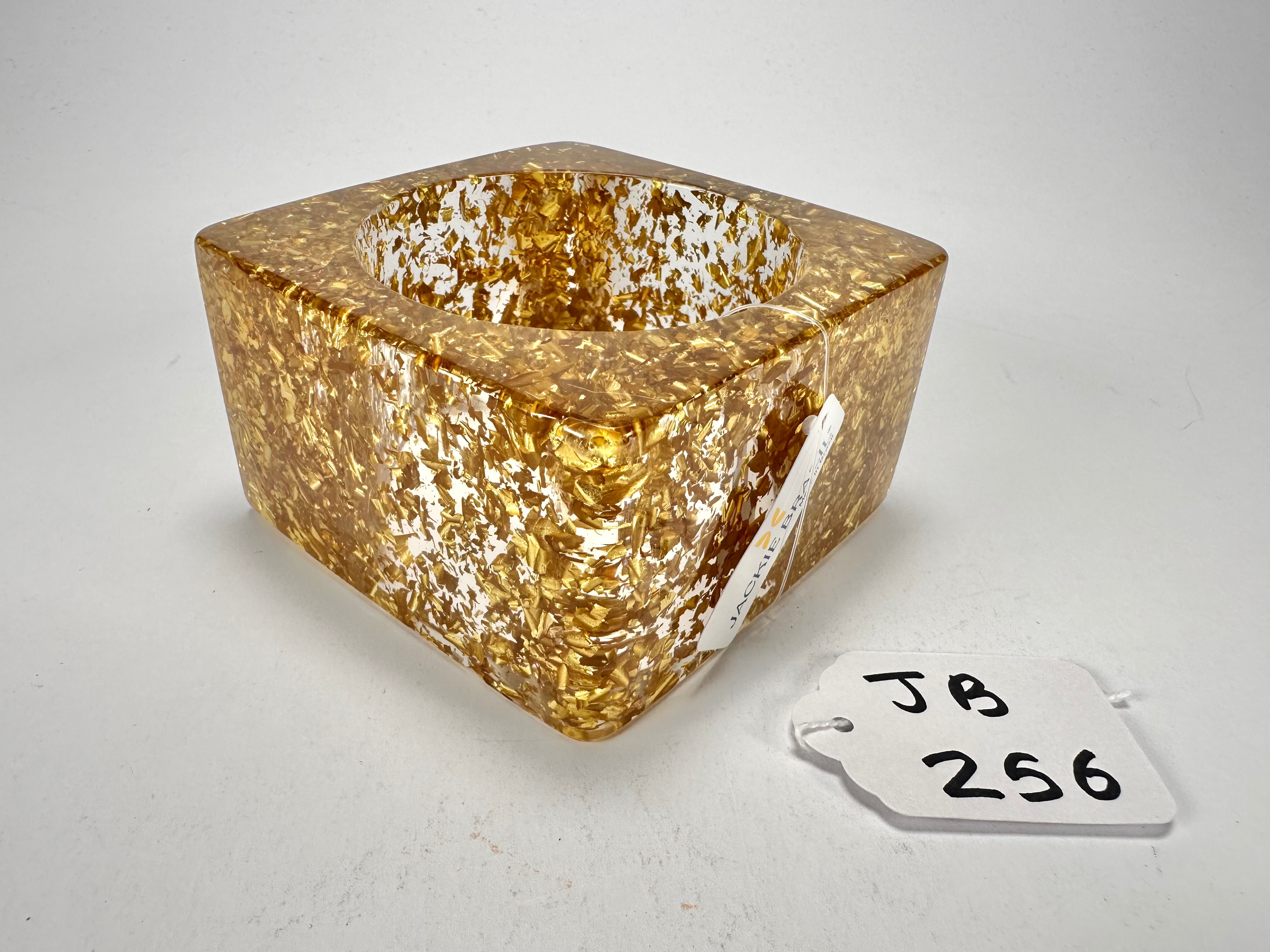 Jackie Brazil "Solid Square" Gold Flakes 5cm Bangle ( B2100 )