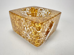 Jackie Brazil "Solid Square" Gold Flakes 5cm Bangle ( B2100 )