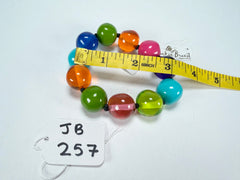 Jackie Brazil "Lola" Transparent Summer Mix Medium Spheres Bracelet ( B2695 )