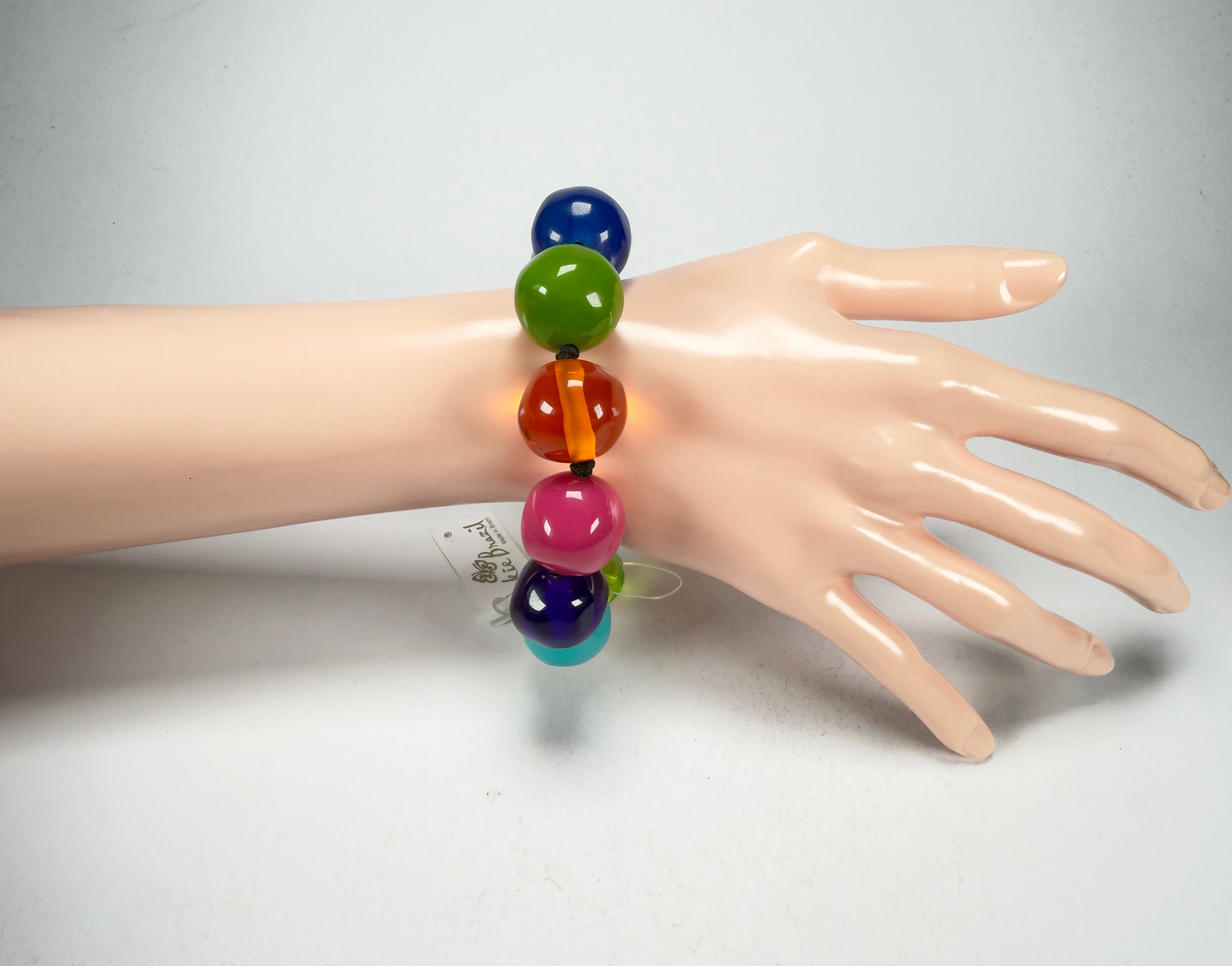 Jackie Brazil "Lola" Transparent Summer Mix Medium Spheres Bracelet ( B2695 )