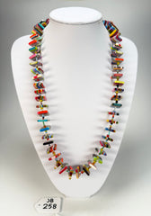 Jackie Brazil "Africa" Liquorice Squares & Beads Mix Colours 70cm Necklace ( N0009 )