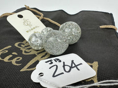 Jackie Brazil "Splendour" Silver Flakes Resin Earrings ( E2495 )