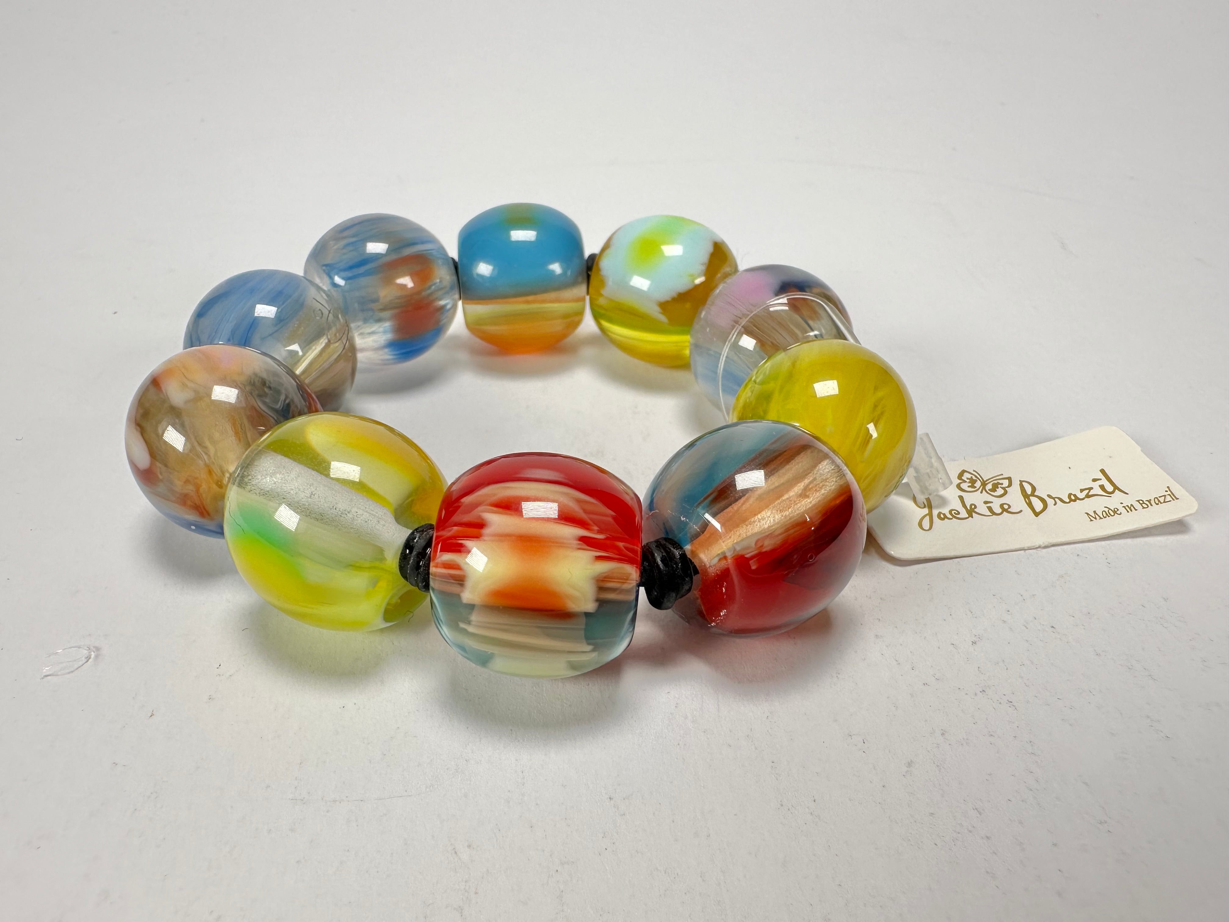 Jackie Brazil "Roma" Marble Spheres Elasticated Bracelet ( B0377 )