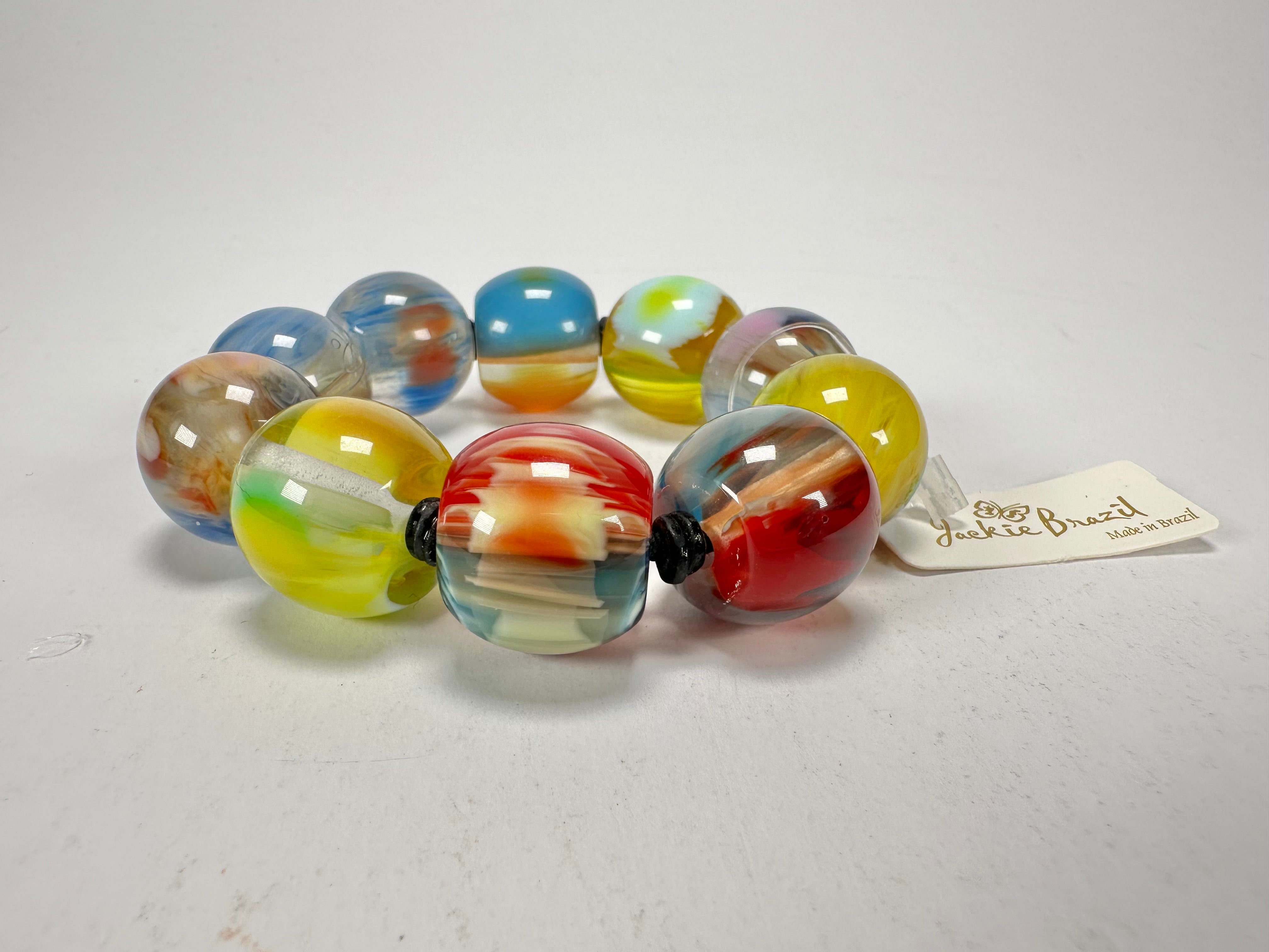 Jackie Brazil "Roma" Marble Spheres Elasticated Bracelet ( B0377 )