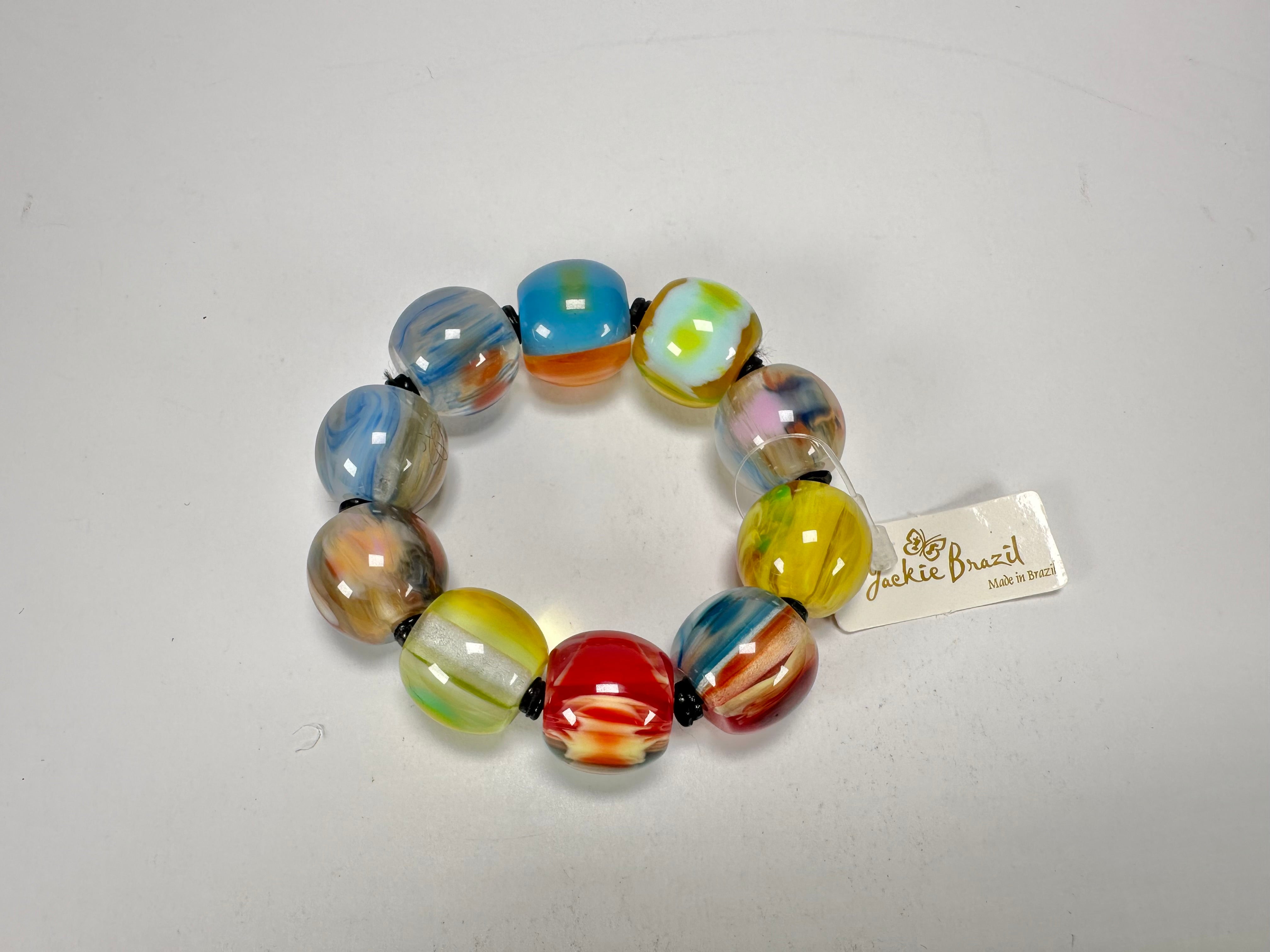 Jackie Brazil "Roma" Marble Spheres Elasticated Bracelet ( B0377 )