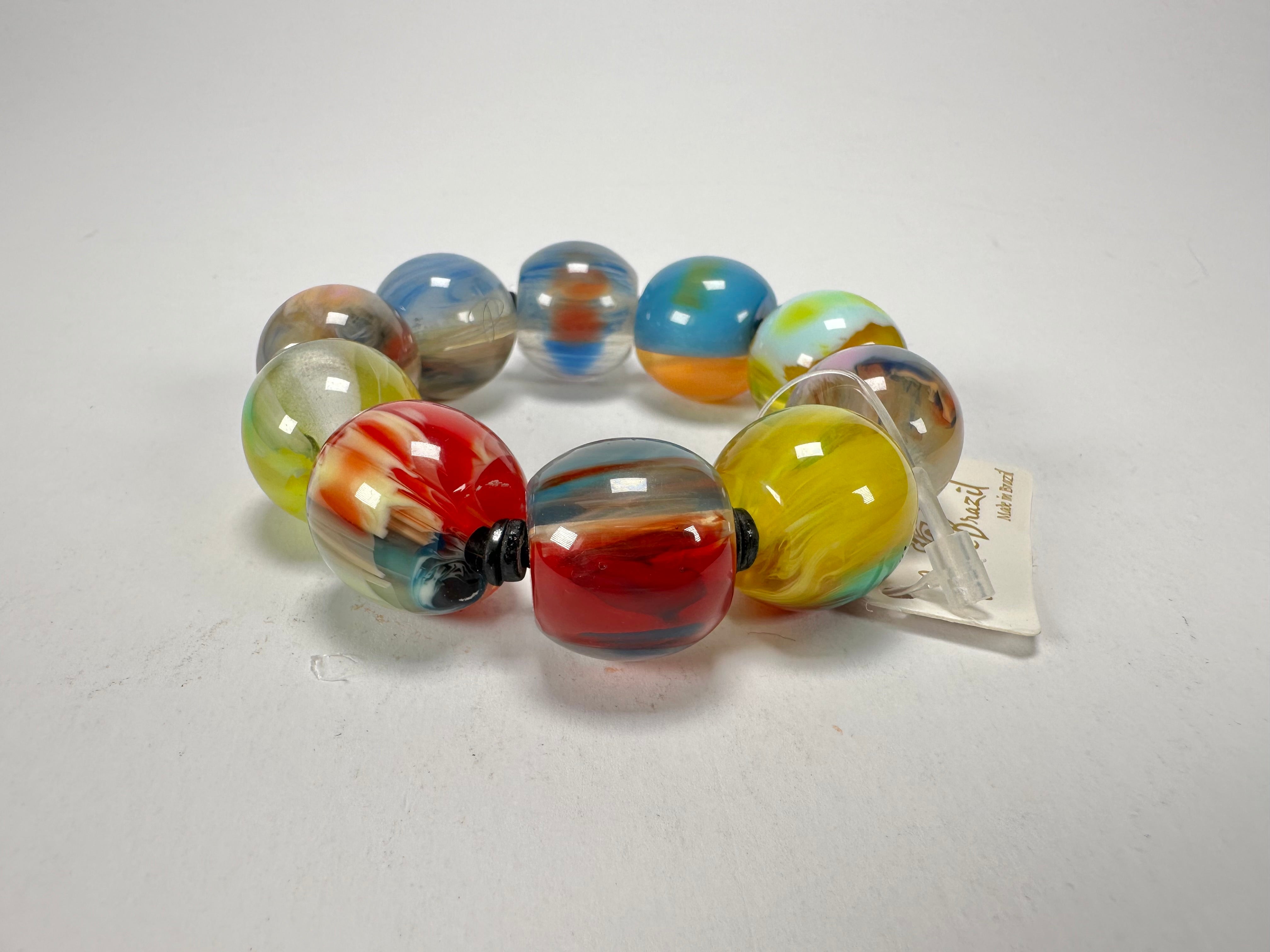Jackie Brazil "Roma" Marble Spheres Elasticated Bracelet ( B0377 )
