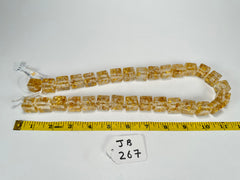 Jackie Brazil "POP" Gold Flakes Liquorice Small Cubes 65cm Necklace ( N0046 )