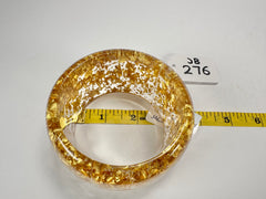 Jackie Brazil "Carmen" Gold Flakes 5cm Resin Bangle ( B2500 )