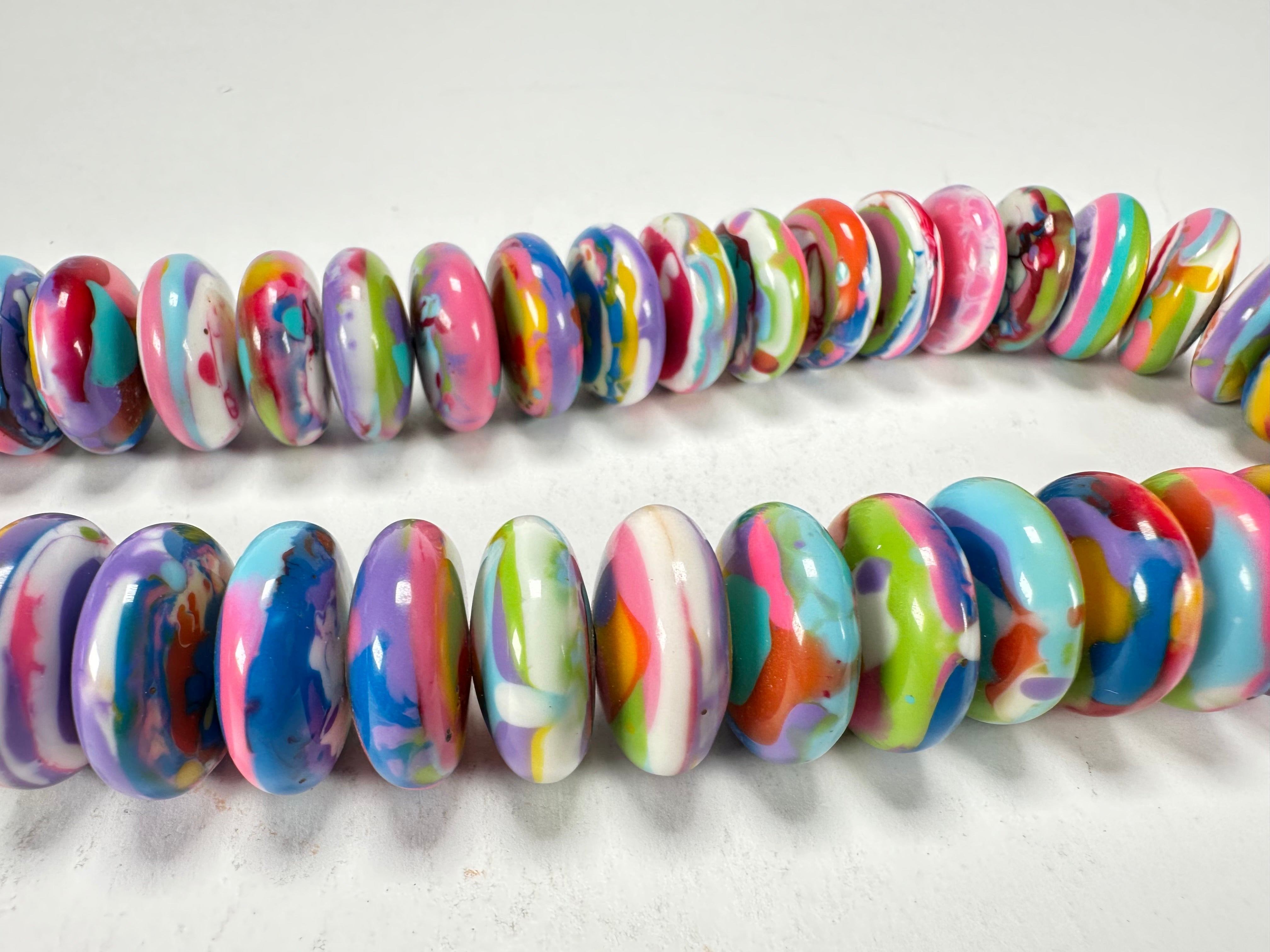 Jackie Brazil "Ana" Kandinsky Resin Wheels 50cm Necklace ( N0042 )