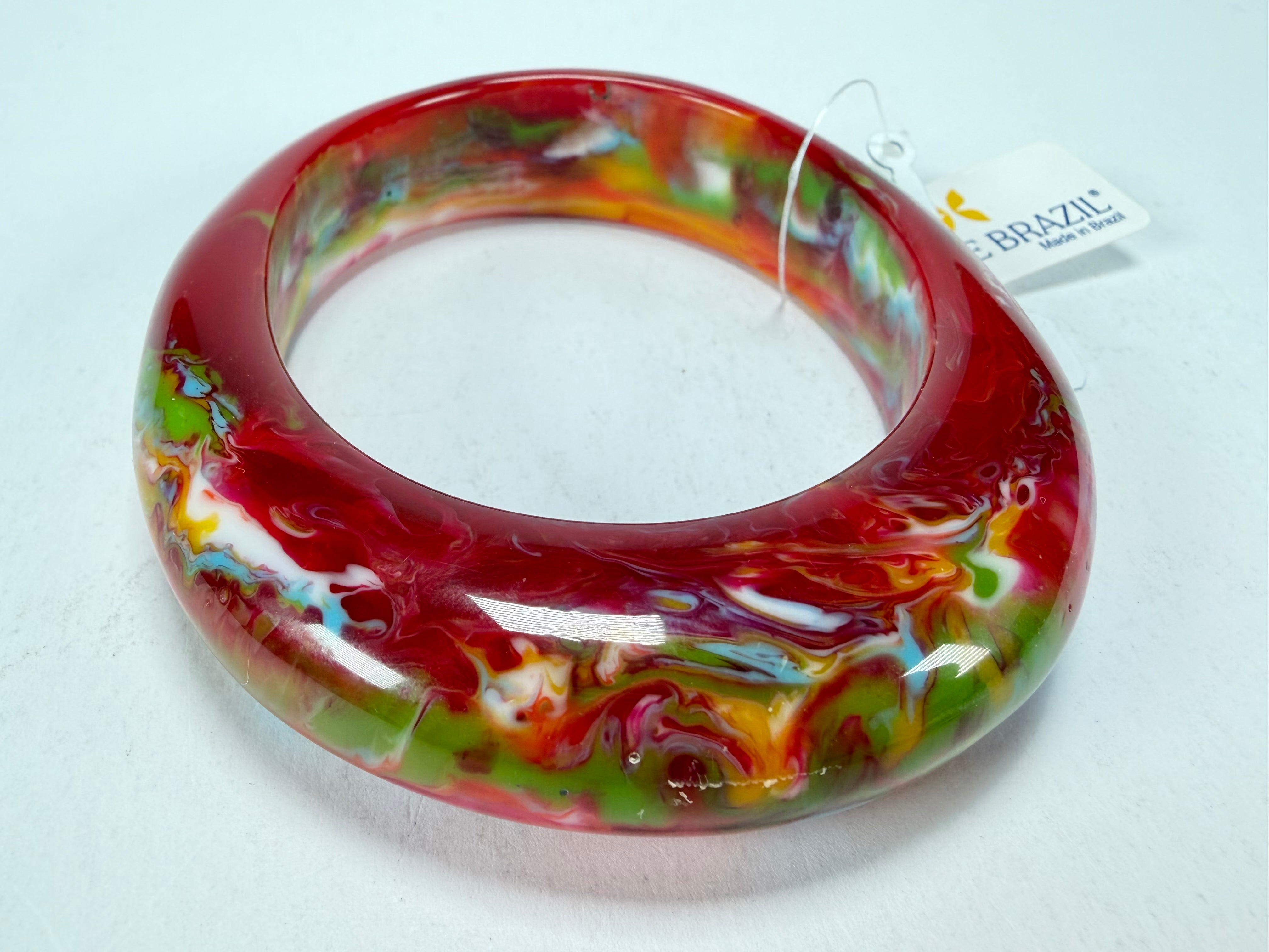 Jackie Brazil "Solid Oval" Kandinsky 1.3cm Resin Bangle ( B0040 )